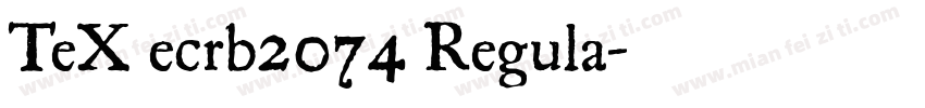TeX ecrb2074 Regula字体转换